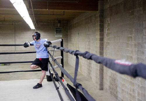 Trent Nelson  |  The Salt Lake Tribune
Danny Galloway is a 16-year-old boxer who is the best, among all ages, in the state. Galloway was photographed working out at Fight For Your Life, a boxing and fitness gym Thursday, February 23, 2012 in Salt Lake City, Utah.