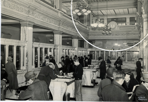 Tribune file photo

Patrons fill the Walker Bank lobby in this 1937 photo.