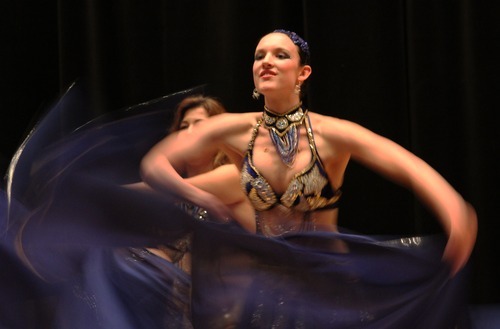 Rick Egan  |  The Salt Lake Tribune
Belly dancing is good for the mind and spirit. Here, Jessica Poplar, from the group Amaya performs at the Meeting of the Tribes event held earlier this year.