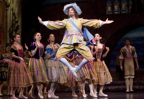 Kim Raff |The Salt Lake Tribune
Easton Smith, playing Gamache, dances during a dress rehearsal for Ballet West's 