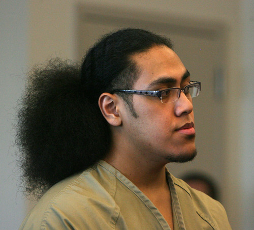 Steve Griffin  |  The Salt Lake Tribune

Hunter Farani listens to Judge William Barrett during a change of plea hearing at the Matheson Courthouse in Salt Lake City, Utah  Thursday, March 8, 2012.  Farani plead guilty to two counts of aggravated kidnapping and one count of aggravated murder for the murder of 18-year-old JoJo Lee Brandstatt in 2009.  Farani was barely 14 when he shot Brandstatt for wearing the color of a rival gang.