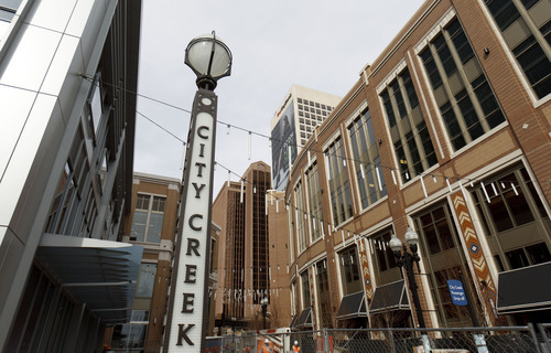 Trent Nelson  |  The Salt Lake Tribune
The City Creek Center shopping mall has unveiled a tenant list that's a mix of upscale retailers as well as more affordable and mainstream fair.
