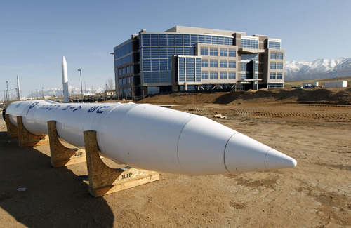 Al Hartmann  |  The Salt Lake Tribune
The ICBM Building is the first commercial building developed at Falcon Hill National Aerospace Research Park, a massive business park being developed on the west side of Hill Air Force Base.