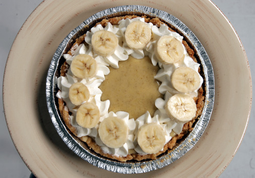 Kim Raff | The Salt Lake Tribune 
Mini's Bakery in Salt Lake City, known for its small retro-style cupcakes, is introducing a line of small pies, including banana cream pie.