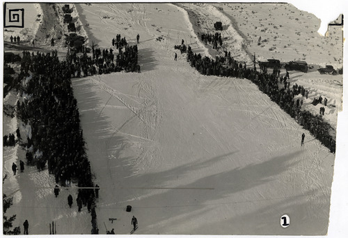 Tribune file photo

A large crowd gathers to watch competition at Ecker Hill in 1932. The venue was a world class ski jumping venue and hosted a number of high profile competitions in the 1930s and 1940s.