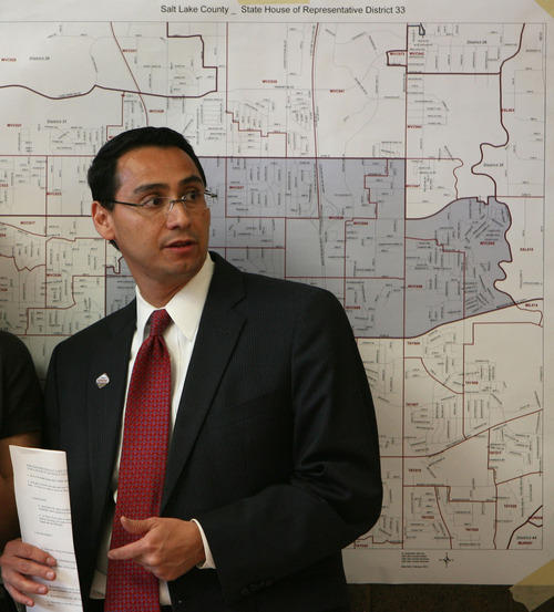 Steve Griffin  |  The Salt Lake Tribune


Salt Lake County mayoral candidate Ross Romero makes his pitch to Democratic caucus attendees Tuesday night at Eisenhower Junior High School in Taylorsville.