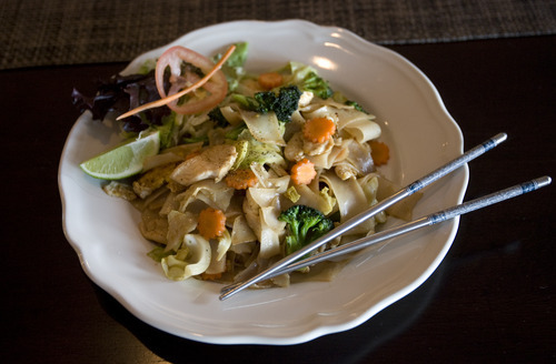 Kim Raff | The Salt Lake Tribune 
Pad See Ew with chicken at Sala Thai Kitchen in Salt Lake City.