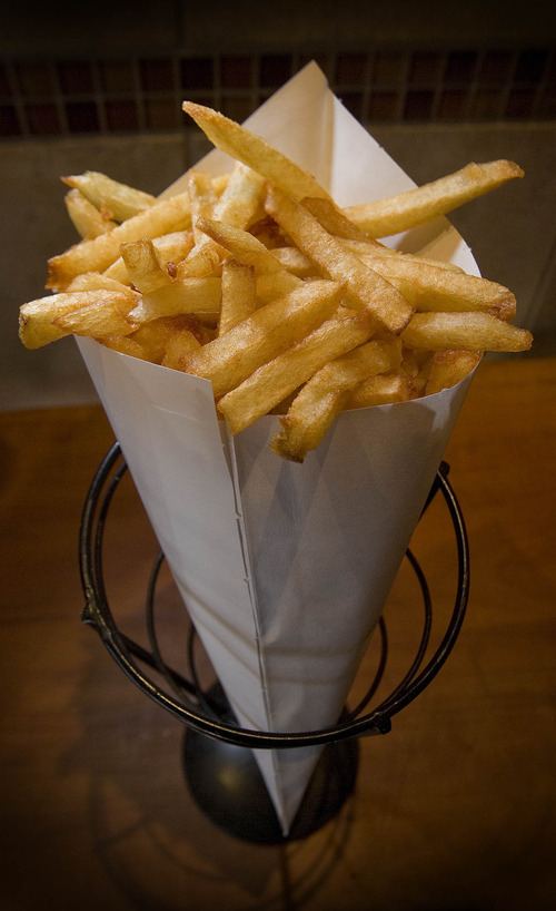 Paul Fraughton | The Salt Lake Tribune
  An order of Belgian frites (fries) from Bruges Waffles and Frites in Salt Lake City.