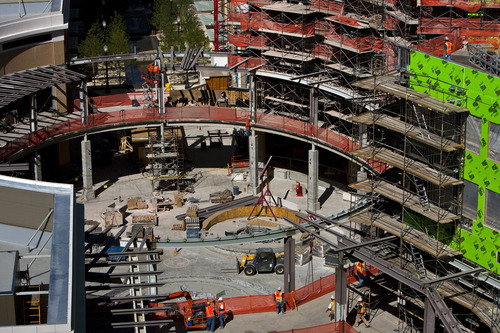 Chris Detrick  |  Tribune file photo
Construction at City Creek in downtown Salt Lake City in 2010.