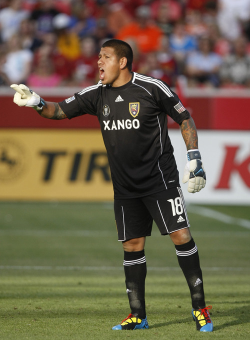 Chris Detrick | Tribune file photo
Real's Nick Rimando at Rio Tinto Stadium in June 2010.