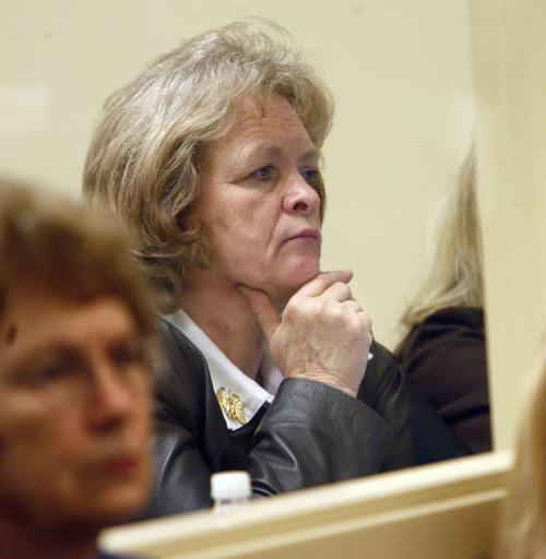 Tribune File Photo
Eagle Forum's Gayle Ruzicka watches from the gallery in the House of Representatives during legislative debate.