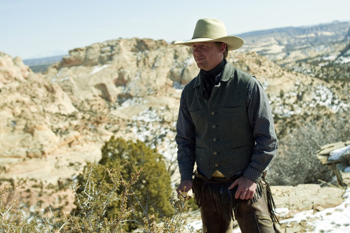 Chris Detrick  |  The Salt Lake Tribune
Cowboy Norm Neilson, from Tropic, Utah, looks around Rock Springs Point along the west edge of the Grand Staircase-Escalante National Monument on Saturday, Feb. 18, 2012.