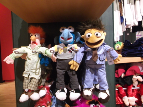 Sean P. Means  |  The Salt Lake Tribune
Plush dolls of the Muppets hang around at the new Disney Store at City Creek Plaza.