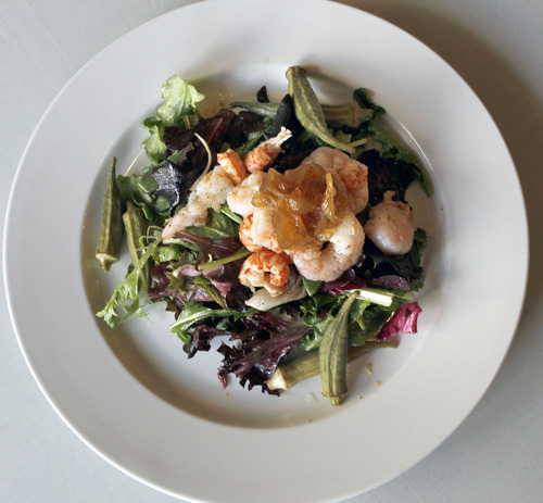 Al Hartmann  |  The Salt Lake Tribune
Soul & Bones' Cajun shrimp and crawfish salad ($10).