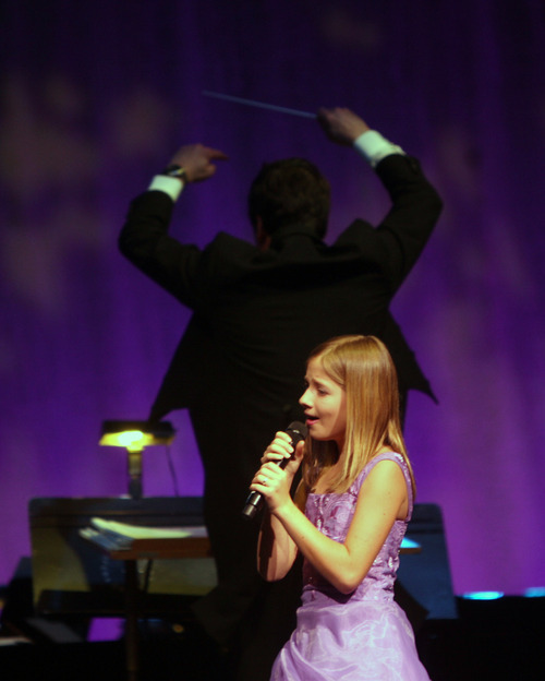 Kim Raff | The Salt Lake Tribune
Jackie Evancho, a pre-teen who sings opera and was discovered on 