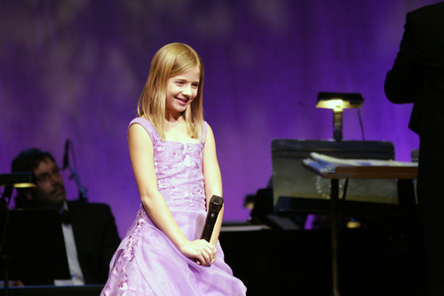 Kim Raff | The Salt Lake Tribune
Jackie Evancho, a pre-teen who sings opera and was discovered on 