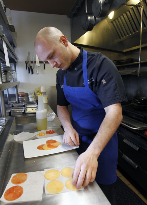 Al Hartmann  |  The Salt Lake Tribune
Chef Logen Crew of Fresco Italian Cafe prepares 