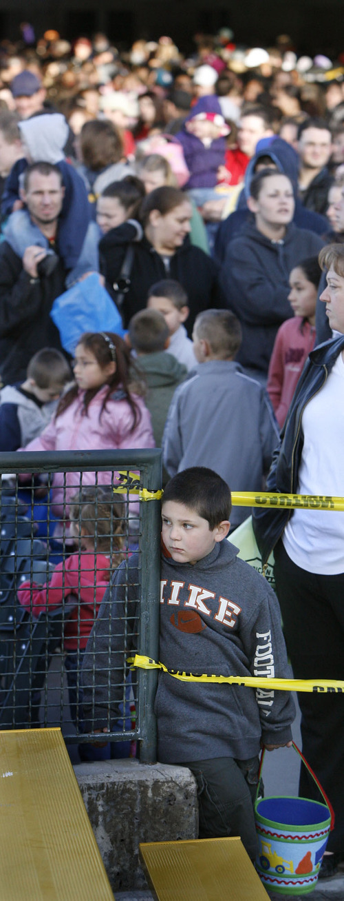 Tribune file photo
Easter egg hunts are planned throughout northern Utah. This one took place at the Bees ballpark in Salt Lake City in 2009.