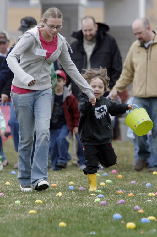 Tribune file photo
Easter egg hunts are planned throughout northern Utah. This one took place at Bountiful City Park in 2009.