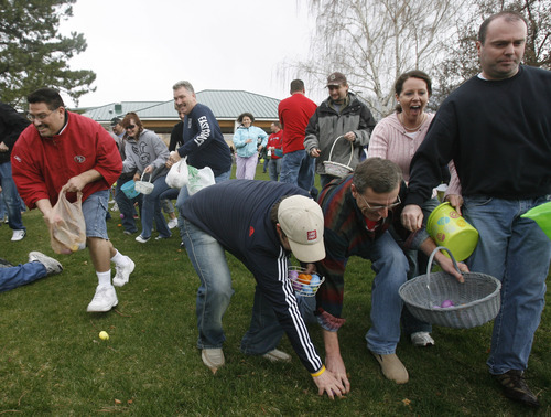 Tribune file photo
Easter egg hunts are planned throughout northern Utah. This one took place at Bountiful City Park in 2009.