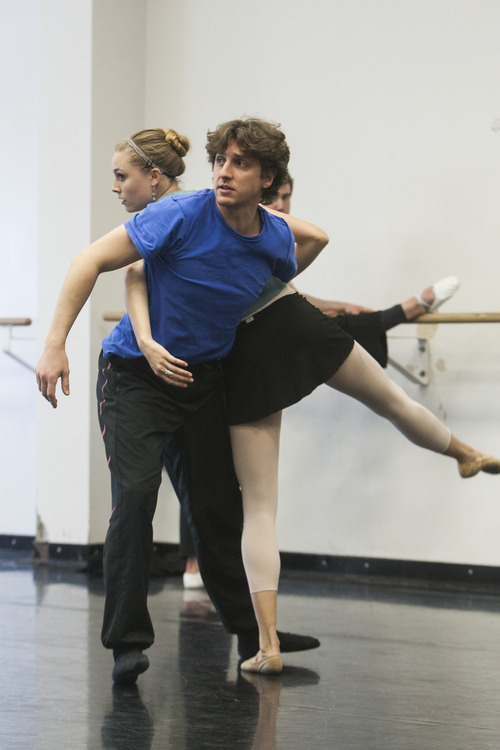 Chris Detrick  |  The Salt Lake Tribune
Ballet West II director Christopher Ruud works with dancer Amy Potter as they rehearse 