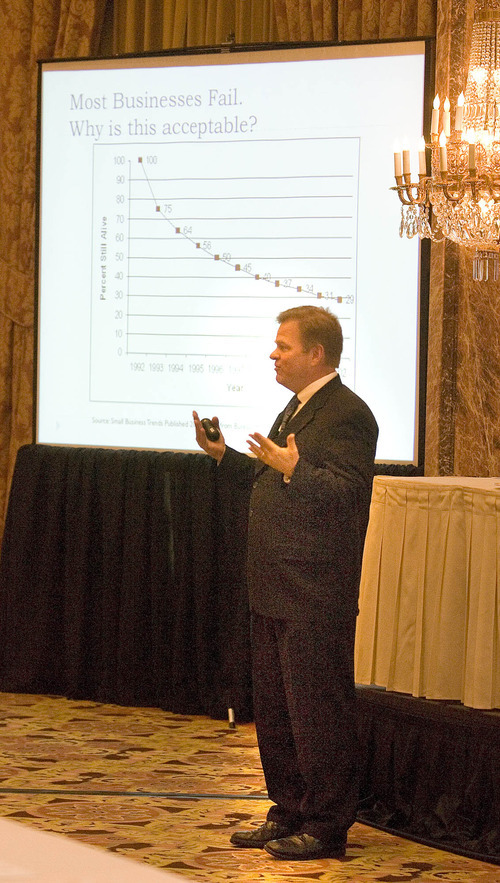 Paul Fraughton | The Salt Lake Tribune.
Paul Ahlstrom speaks at a breakout session at the Governor's Utah Economic Summit, held at the Grand America Hotel In Salt Lake City,  
 Tuesday, April 10, 2012