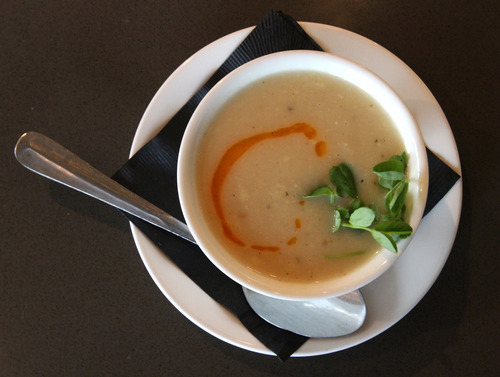 Rick Egan  | The Salt Lake Tribune 

Creamy celery root soup, at Eatery 1025, on 500 West, in Bountiful.
