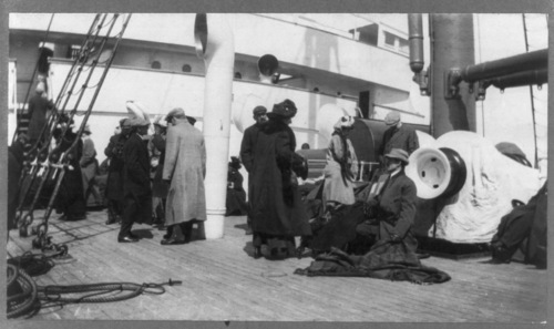 Library of Congress photo

Titanic survivors onboard the Carpathia.