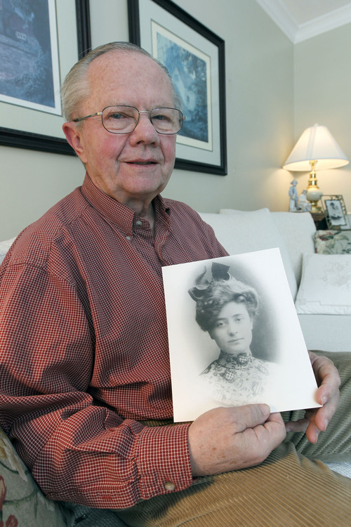 Al Hartmann  |  The Salt Lake Tribune
Don Corbett holds a family photograph of his grandmother Irene Corbett, who was returning from midwife-nursing training in England and died on the Titanic. He never got to meet her. She was the only Utahn aboard the Titanic.