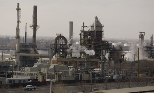 Jim Urquhart  |  The Salt Lake Tribune
The Tesoro refinery Wednesday, February 10 2010 in Salt Lake City.