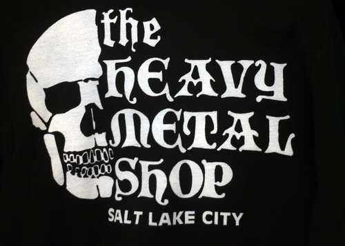 Kim Raff | The Salt Lake Tribune 
Heavy Metal Shop is celebrating its 25th anniversary this year. The biggest seller at the Salt Lake City shop has been its iconic skull T-shirt.