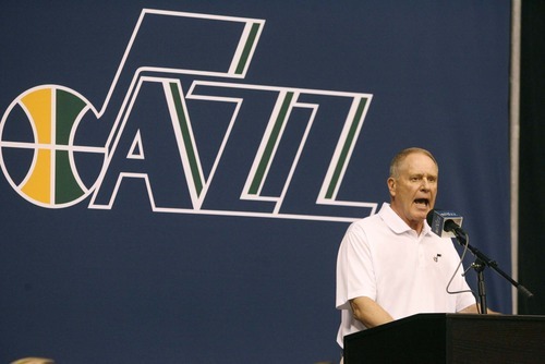 Paul Fraughton  |  The Salt Lake Tribune. Utah's Kevin O'Connor announces the selection of Alec Burks. The Utah Jazz  held their NBA draft party at Energy Solutions Arena  , Thursday  June 23, 2011