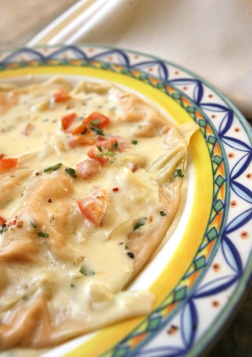 Leah Hogsten  |  The Salt Lake Tribune
Le Nonne serves memorable Italian fare in a charming old home in Logan. Pictured, Crab Ravioli Di Granchio; $17, hand stuffed ravioli with Alaskan King Crab and ricotta cheese, sauteed in a cream sauce, topped with diced tomatoes.