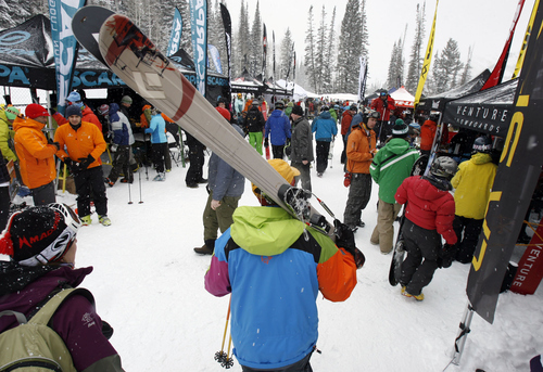 Francisco Kjolseth  |  The Salt Lake Tribune
The 2011 Outdoor Retailer Winter Market was the biggest ever held in Salt Lake City, attracting almost 1,300 buyers to the All Mountain Demo day at Solitude Mountain Resort.