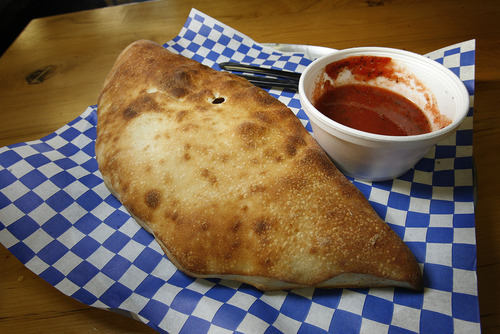 Scott Sommerdorf  |  The Salt Lake Tribune             
A calzone served at the Pop On Over Cafe in South Jordan.