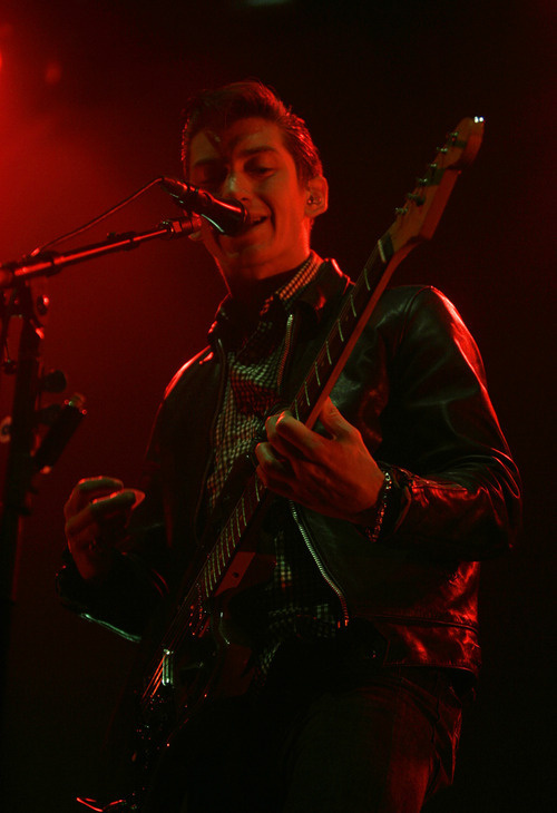 Kim Raff | The Salt Lake Tribune
The Arctic Monkeys the opening act for the Black Keys, play at the Maverick Center in Salt Lake City, Utah on May 1, 2012.