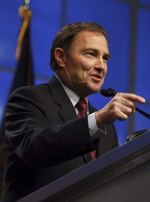 Leah Hogsten  |  Tribune file photo
Utah Gov. Gary Herbert's Office rejects Democrat Peter Cooke's call for the firing of UDOT chief John Njord. Herbert's spokeswoman says Cooke is trying to play politics without looking at the facts and bigger picture of transportation in the state.