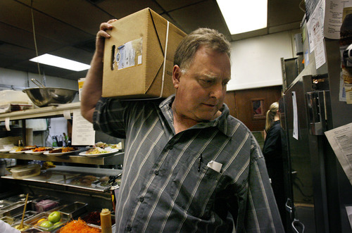 Scott Sommerdorf  |  The Salt Lake Tribune             
Morgan Valley Lamb owner Jamie Gillmor makes a delivery to the kitchen of Bistro 258 in Ogden. Morgan Valley Lamb, in business since 2001, is closing down its operations. After three generations of sheep ranchers, the extended family has decided to sell off all of its grazing lands in northern Utah.