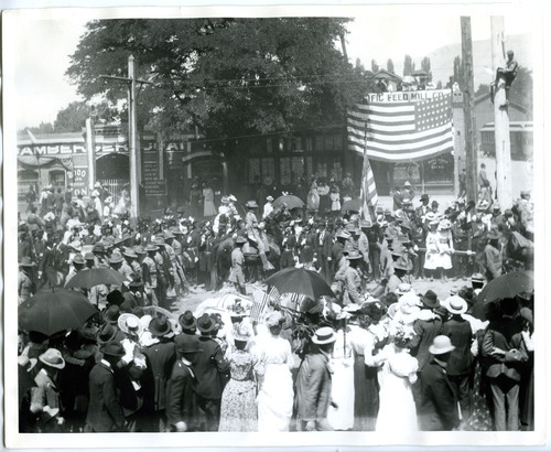 Tribune File Photo
This undated photo shows a parade held for Utah soldiers upon their return from the Philippines after the Spanish-American War. The parade was held on South Temple in Salt Lake City.