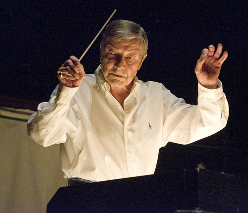 Paul Fraughton | The Salt Lake Tribune
Ballet West music director and chief conductor Terence Kern, pictured here on April 12 conducting a dress rehearsal performance of 