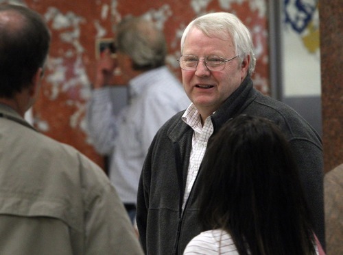 Rick Egan  | The Salt Lake Tribune 

Chuck Cox, father of Susan Powell, attended the first day of Steve Powell's trial, as he appeared in court for jury selection, in the Pierce County Superior Court, in Tacoma, Washington,  Monday, May 7, 2012.