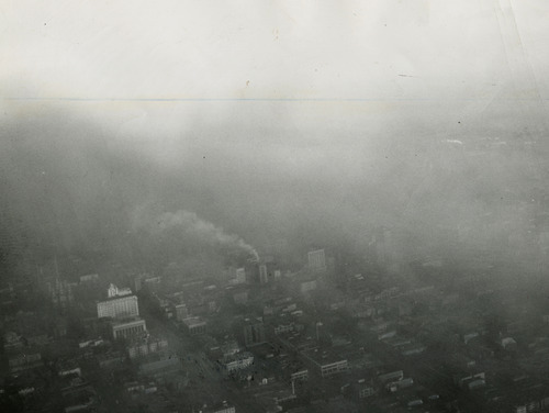 Tribune file photo

Smoke fills the air in Salt Lake City in December 1937.