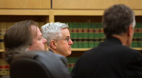 Steve Griffin | The Salt Lake Tribune


Steve Powell, left, listens to testimony from West Valley City Police detective Ellis Maxwell during Powell's trial for voyeurism charges in Judge Ronald E. Culpepper's courtroom in the Pierce County Superior Court in Tacoma, Wash., on Monday May 14, 2012.