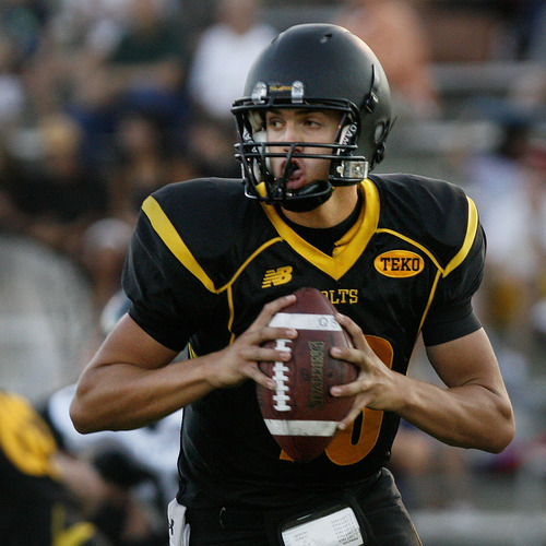 Tribune file photo
Cottonwood High School quarterback Cooper Bateman, one of the most heavily recruited players in Utah history, has orally committed to Alabama, passing on more than 50 offers.