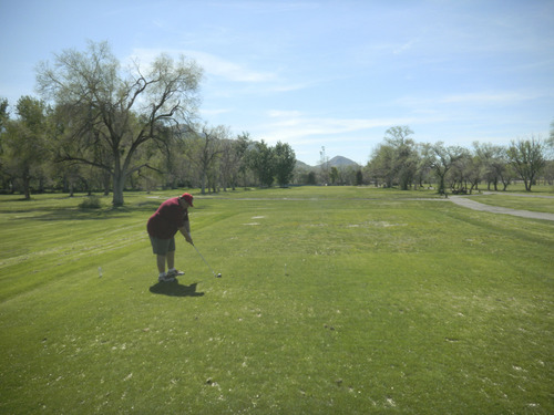 Tom Wharton  |  The Salt Lake Tribune
The Copper Club in Magna, Utah's fourth oldest golf course, features long, straight fairways lined by ancient trees. The Copper Club's members lease the property from Kennecott Copper and operate the nine-hole course, which is open to the public.