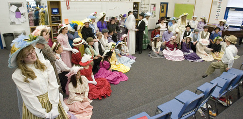 Paul Fraughton  |  Salt Lake Tribune
The cast of  Centerville Jr. High School's production of 