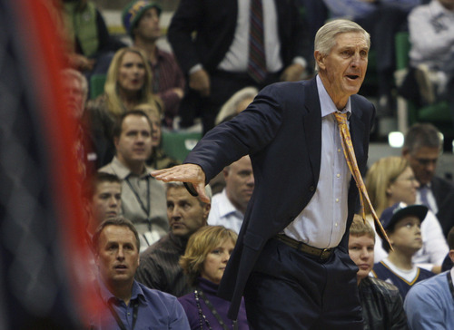 Tribune file photo
Former Utah Jazz coach Jerry Sloan, seen here in a 2010 game, is interested in returning to the NBA, he tells The Tribune.