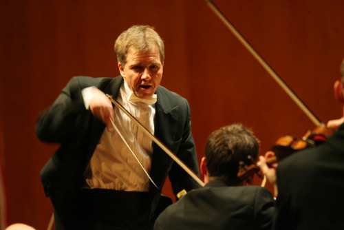 Kim Raff | The Salt Lake Tribune
The Utah Symphony with conductor Thierry Fischer performs at the symphony's season closer at Abravanel Hall in Salt Lake City, Utah on May 25, 2012.