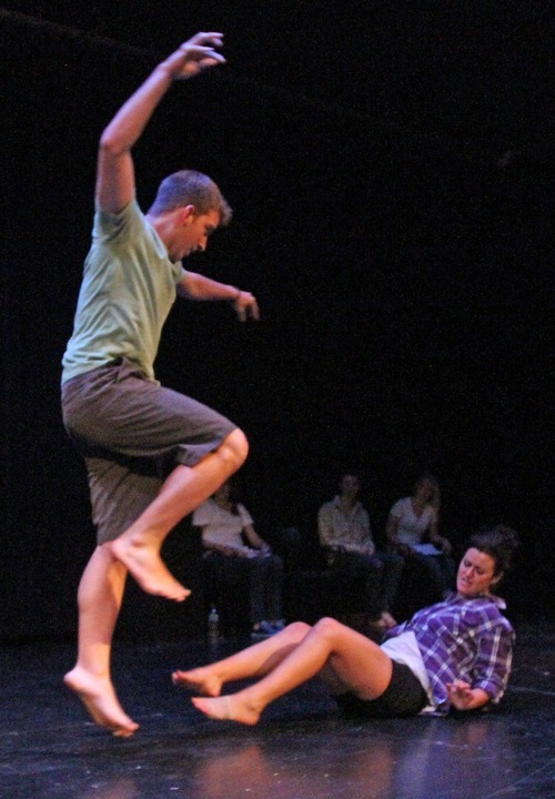 Rick Egan  | The Salt Lake Tribune 

Michael Calacino and Natale McAneney perform in the Westminster theater project, 