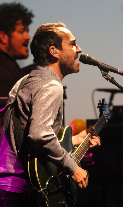 Rick Egan  | The Salt Lake Tribune 

James Mercer sings and plays guitar, as The Shins headline a sold-out concert at Red Butte Garden, Monday, May 28, 2012.